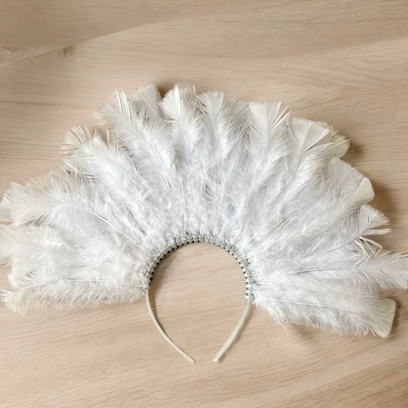 CORONA PARA NOVIA MATRIMONIO/ATENEA PLUMAS - 2