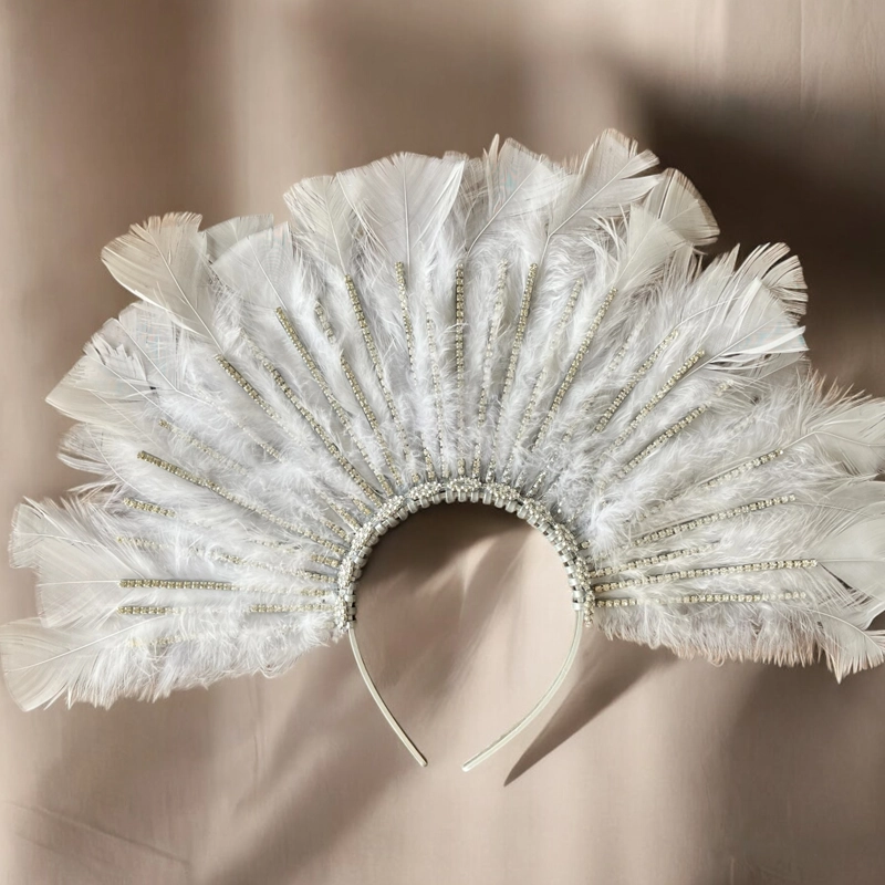 CORONA PARA NOVIA MATRIMONIO/ATENEA PLUMAS - 7