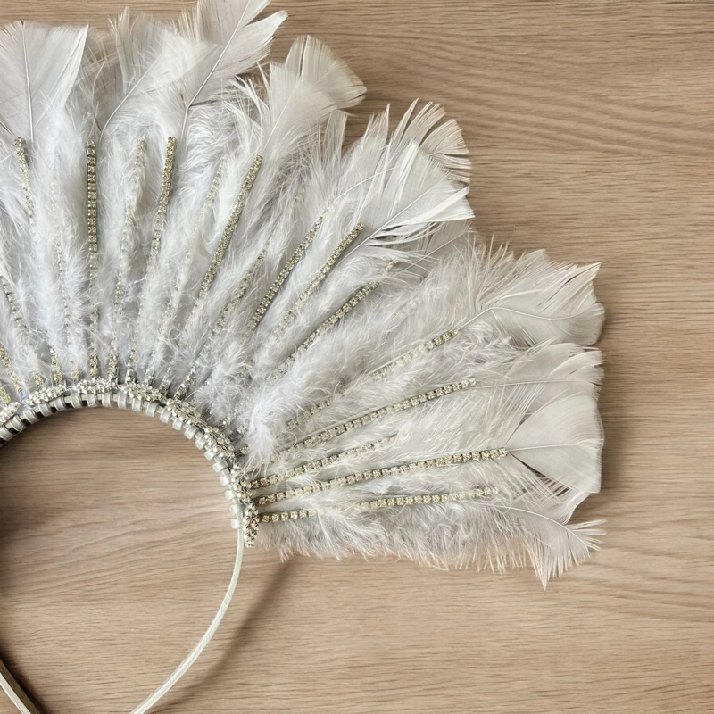 CORONA PARA NOVIA MATRIMONIO/ATENEA PLUMAS - 8