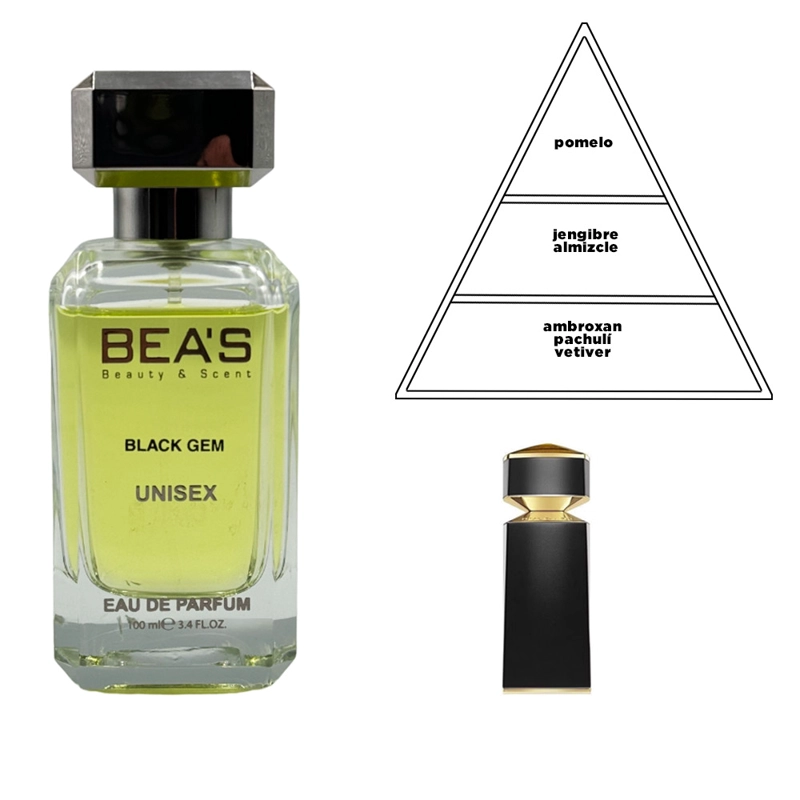 PERFUME BEAS BLACK GEM  UNISEX EDP 100 ML - 2