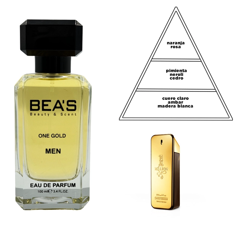 PERFUME BEAS ONE GOLD  HOMBRE EDP 100 ML - 3