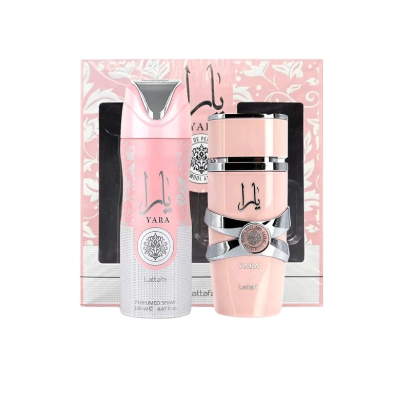 PERFUME LATTAFA YARA MUJER EDP 100 ML / DESODORANTE 200 ML ESTUCHE - 1