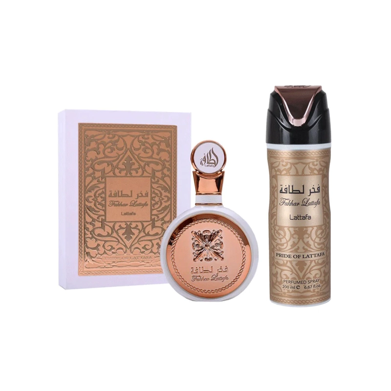 PERFUME LATTAFA FAKHAR MUJER EDP 100 ML / DESODORANTE 200 ML ESTUCHE - 1