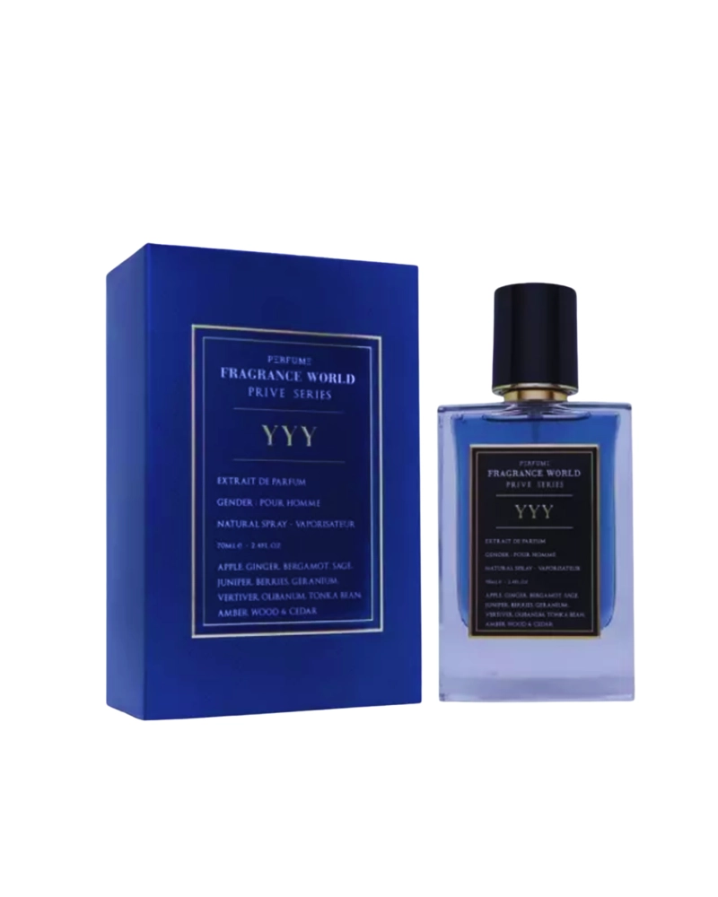 PERFUME FRAGRANCE WORLD PRIVE SERIES YYY UNISEX EXTRAIT DE PARFUM 70 ML - 1