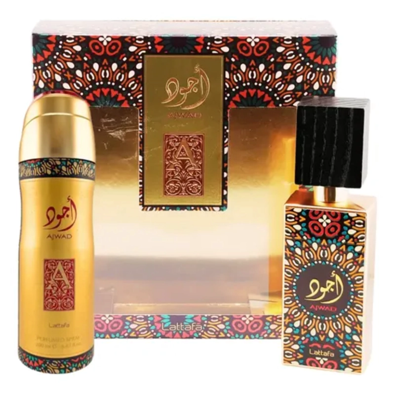 SET LATTAFA AJWAD AMADERADO UNISEX EDP 60ML 2 PCS - 1