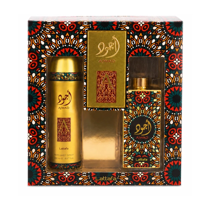 SET LATTAFA AJWAD AMADERADO UNISEX EDP 60ML 2 PCS - 2