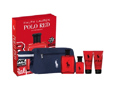PERFUME POLO RED HOMBRE EDT 125 ML / 40 ML / SHOWER GEL 50 ML  / AFTER SHAVE BALM 50 ML ESTUCHE - 1