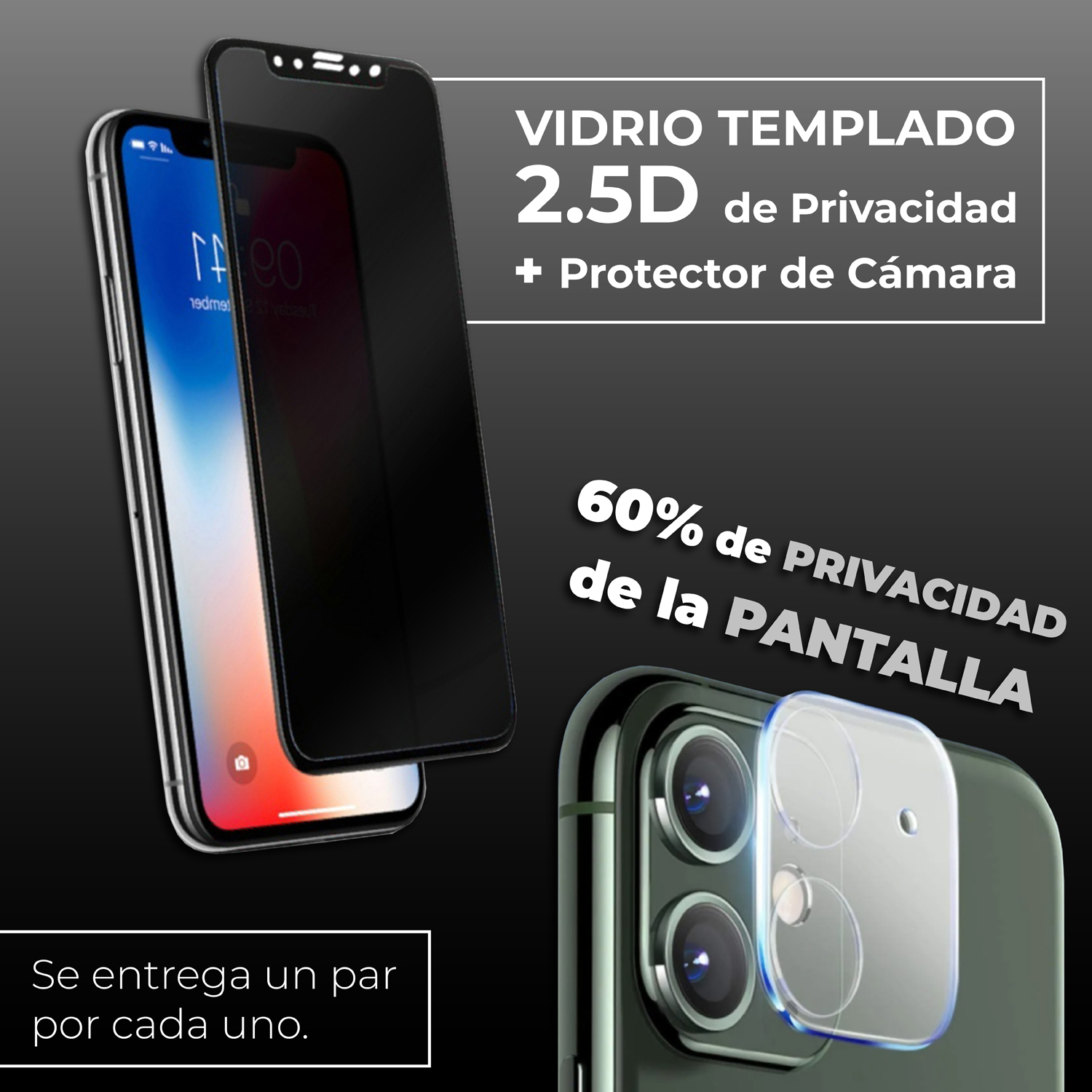 Pellicola Vetro Temperato Borz Per IPhone (12/13/14/15/XR) – CONFEZIONE DA 2