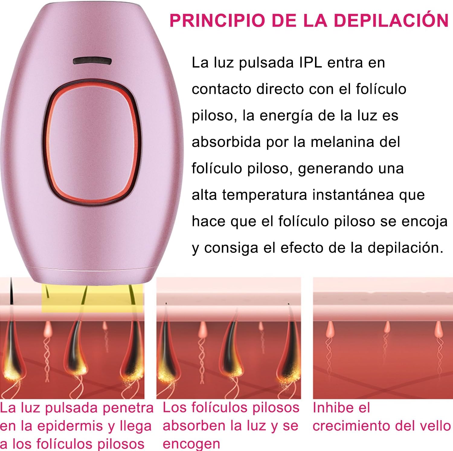 DEPILADORA LÁSER IPL DEPILACIÓN PERMANENTE EN CASA - 3