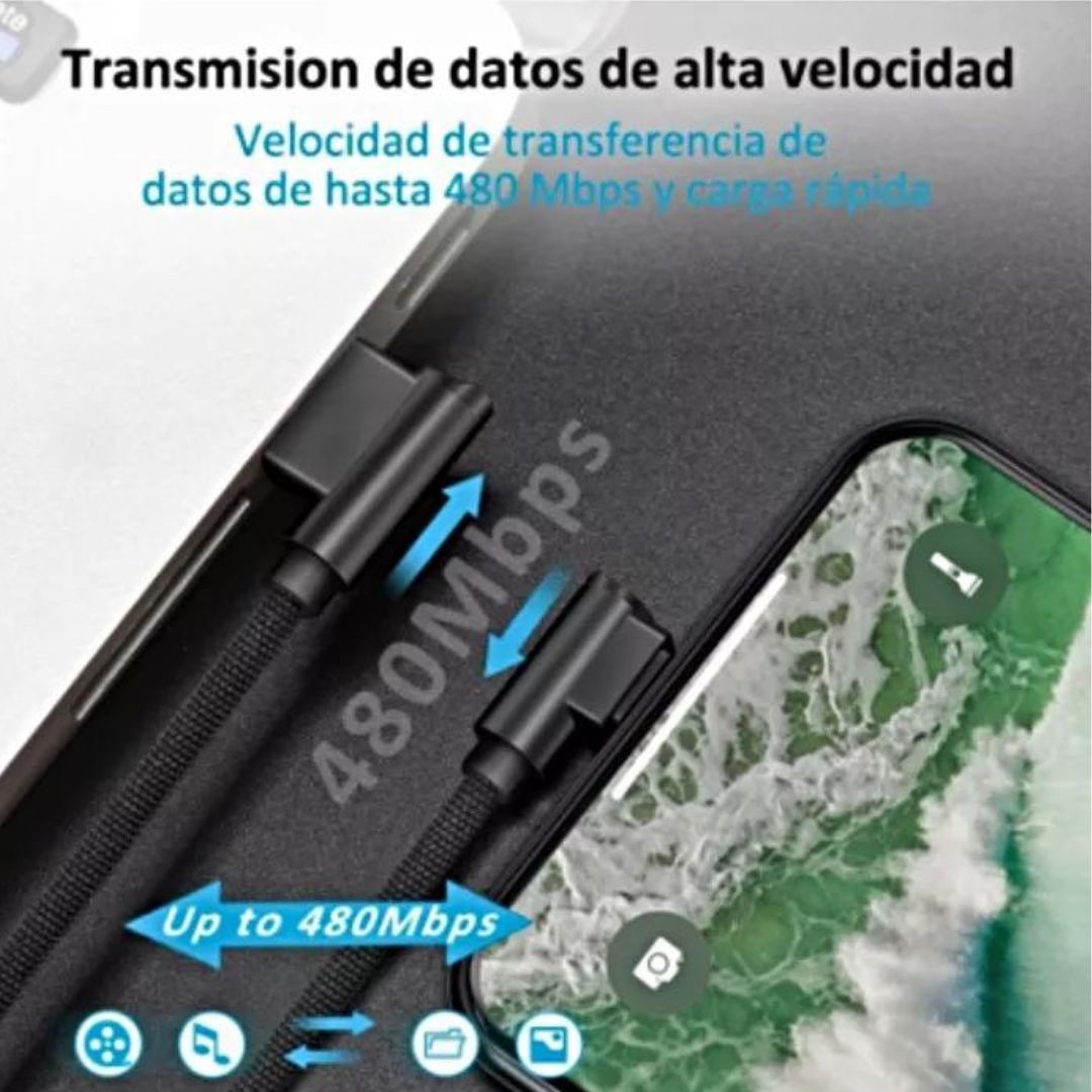 Cable Usb A Lightning De Carga Rapida iPhone - 6