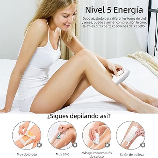DEPILADORA LÁSER IPL DEPILACIÓN PERMANENTE EN CASA - 4