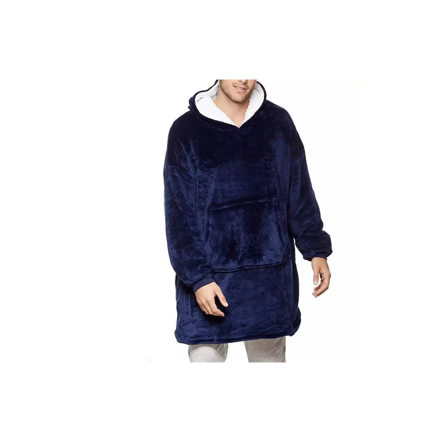 POLERON FELPA HODDIE OVERSIZE GRIS - 1
