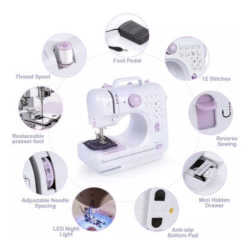 MAQUINA DE COSER MULTIFUNCIONAL MINI - 4