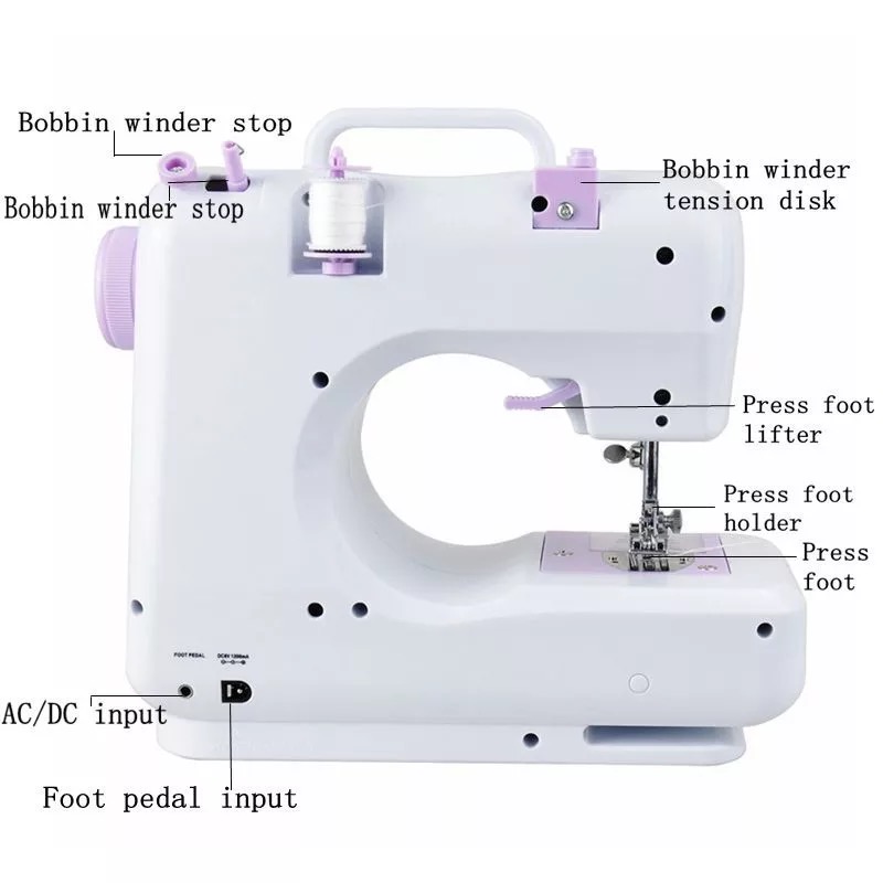 MAQUINA DE COSER MULTIFUNCIONAL PORTATIL - 6