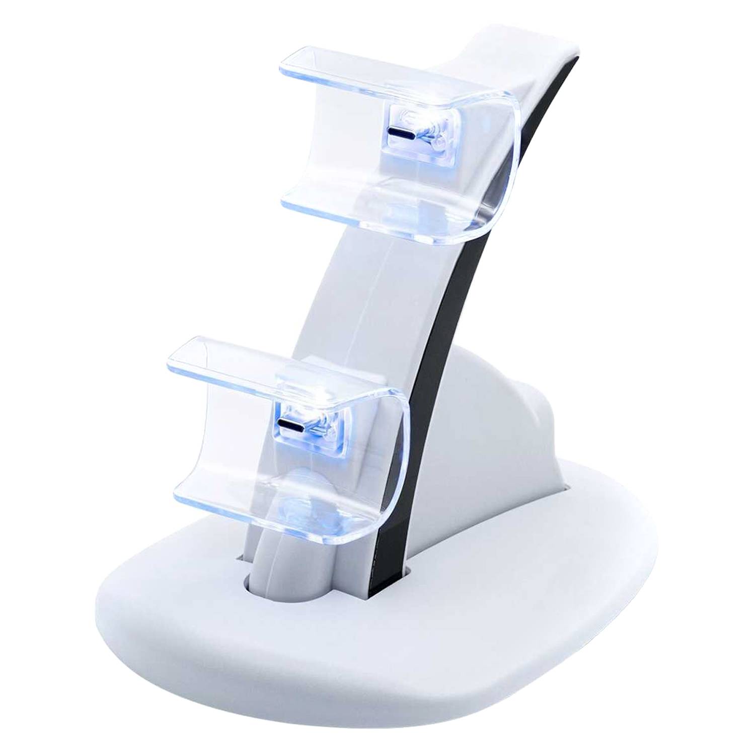GENÉRICO STAND DE CARGA PARA CONTROLES DE PS5 CON LUZ LED INDICADORA CARGA COMPLETA