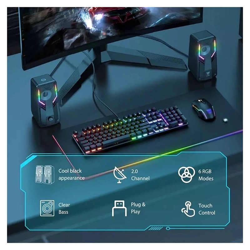 PARLANTES GAMER RGB ONIKUMA G6 - 5