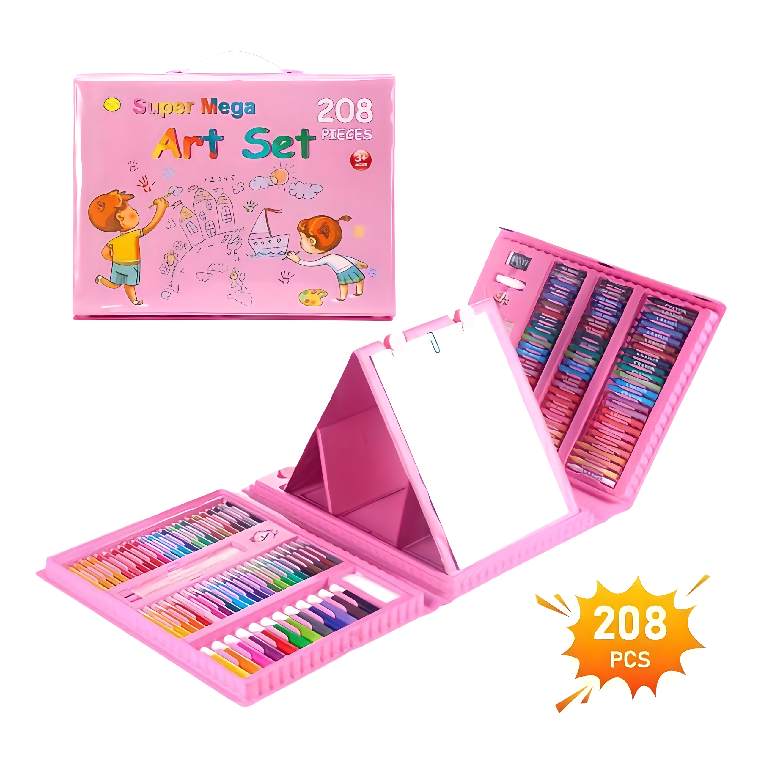 SET DE ARTE 208 PIEZAS PINK - 1