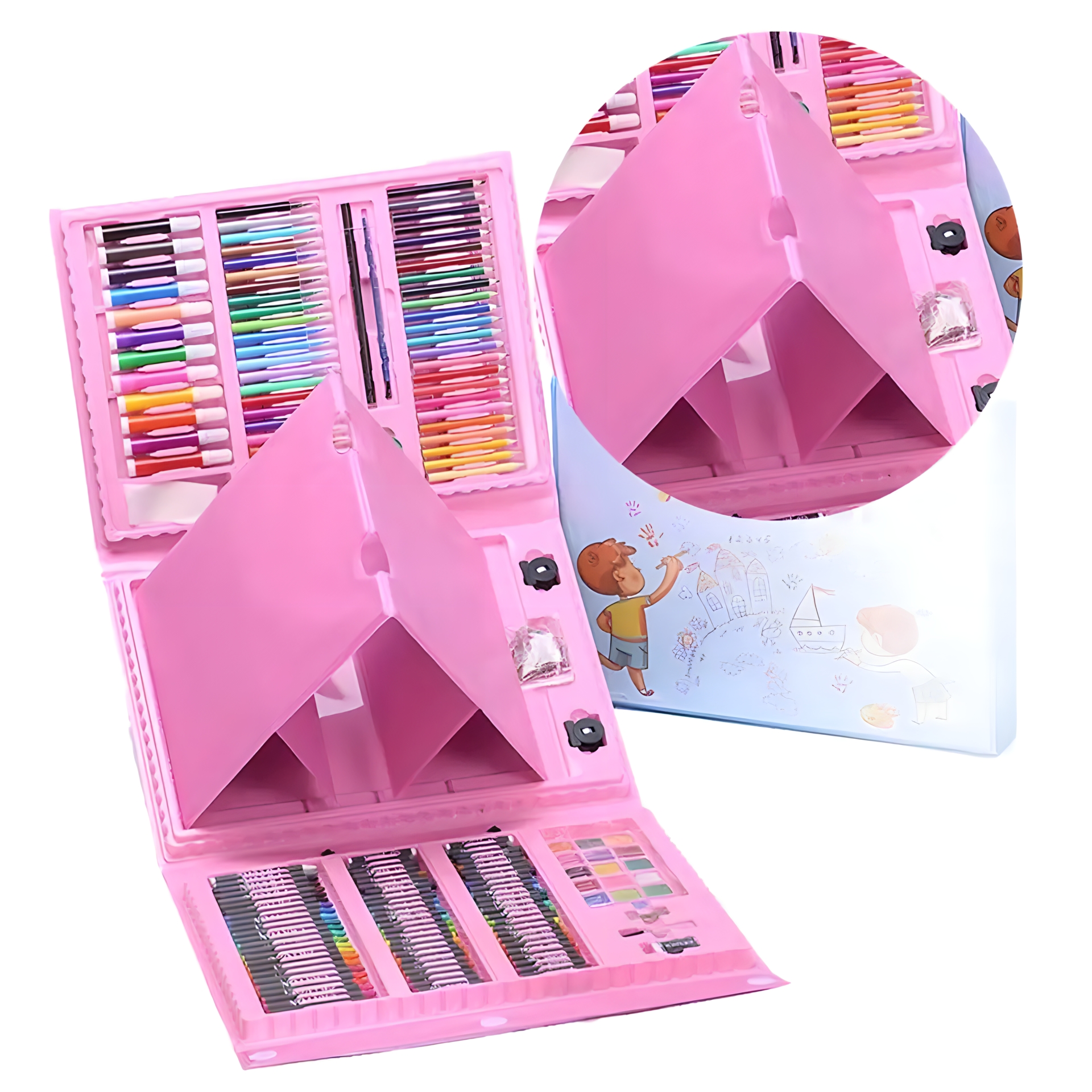 SET DE ARTE 208 PIEZAS PINK - 2