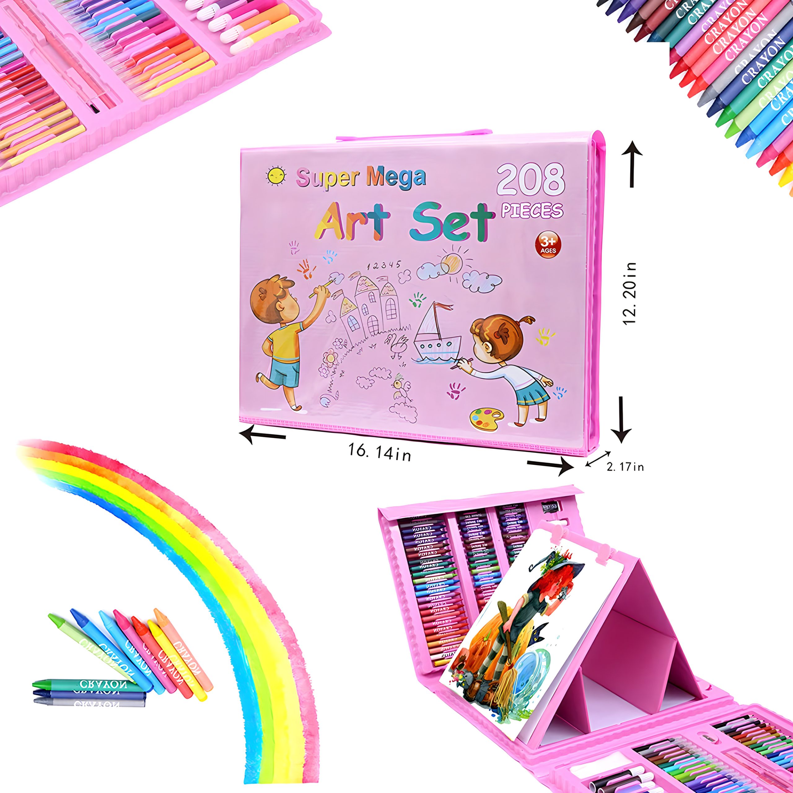 SET DE ARTE 208 PIEZAS PINK - 5