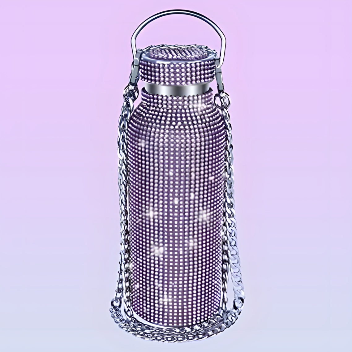 TERMO BOTELLA DE AGUA BRILLOS DIAMOND PURPLE 750 ML - 7