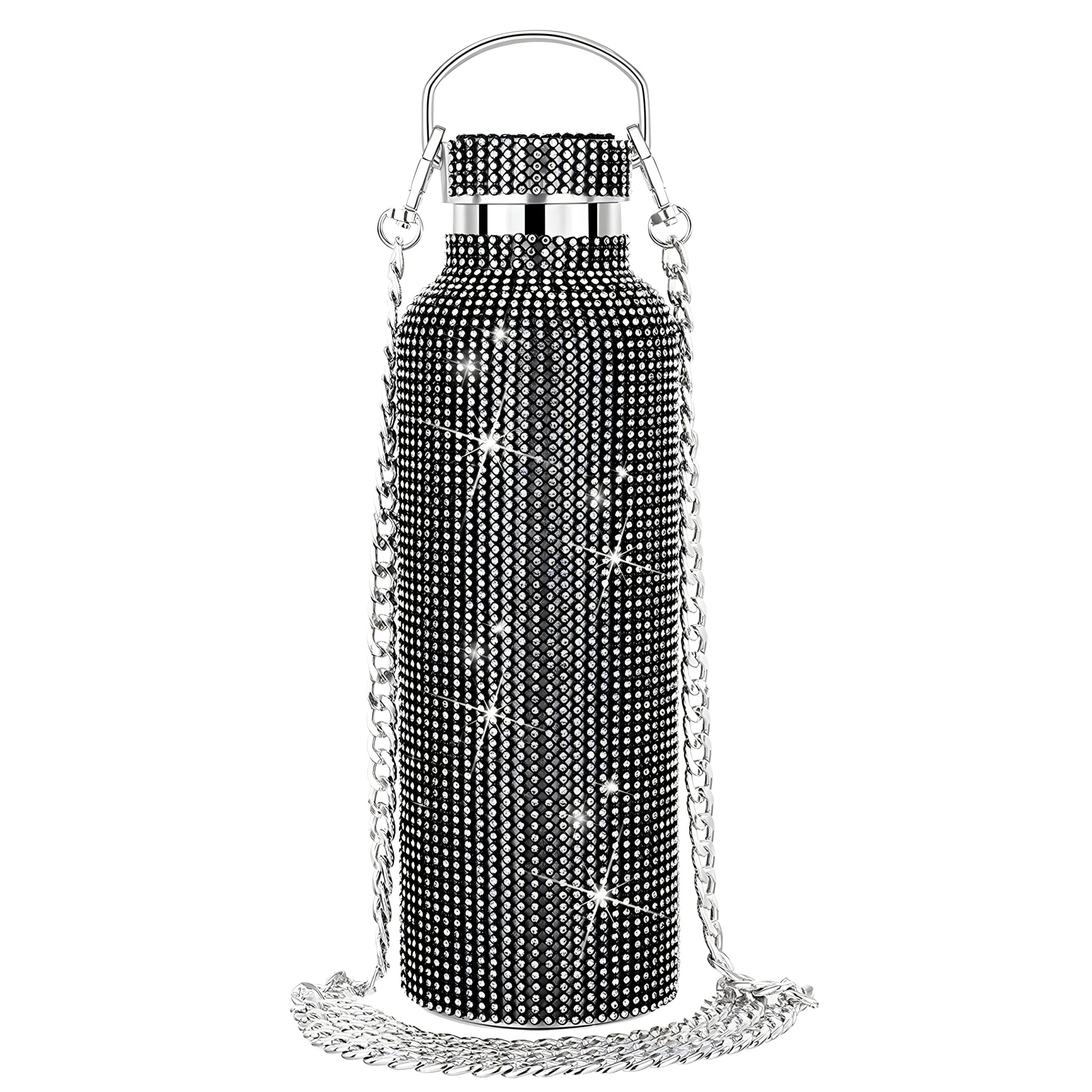 TERMO BOTELLA DE AGUA BRILLOS DIAMOND BLACK 750 ML - 1
