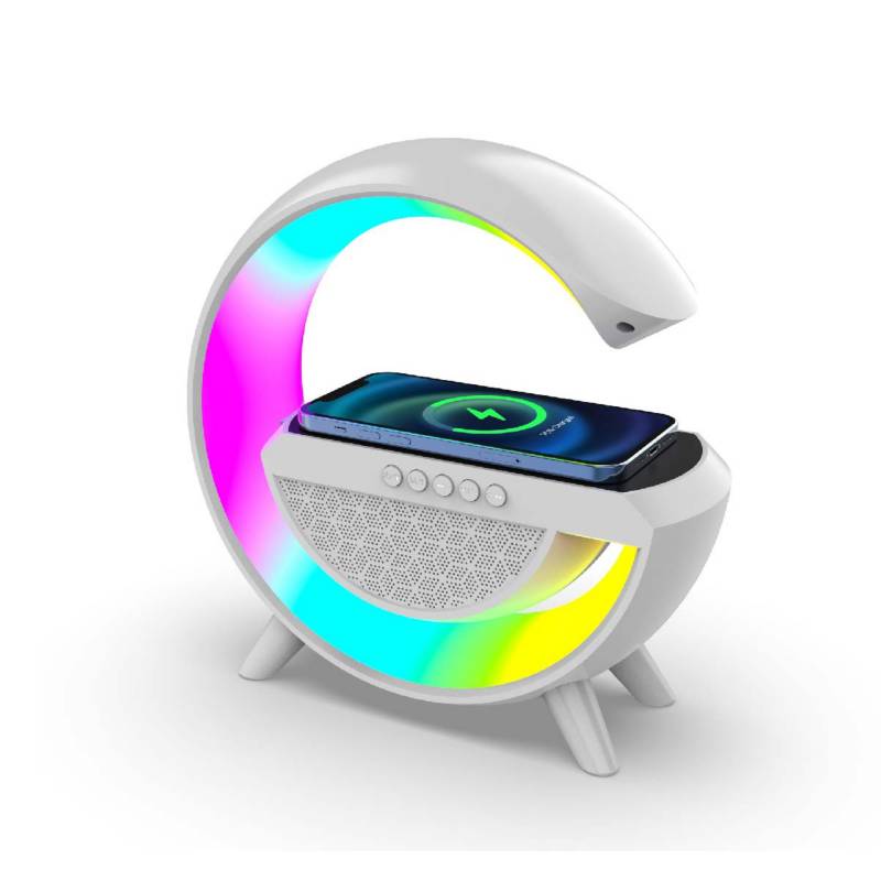 PARLANTE RGB LÁMPARA MESA MULTICOLOR CON CARGADOR INALAMBRICO - 1