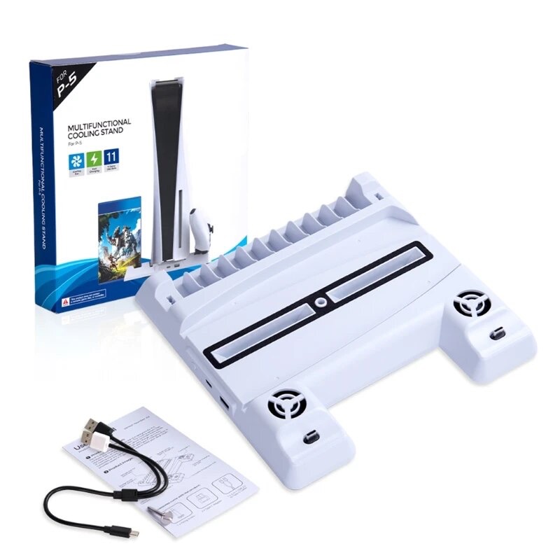 BASE DE CARGA VERTICAL Y VENTILADOR PARA PS5 Y PS5 DIGITAL EDICION - 5