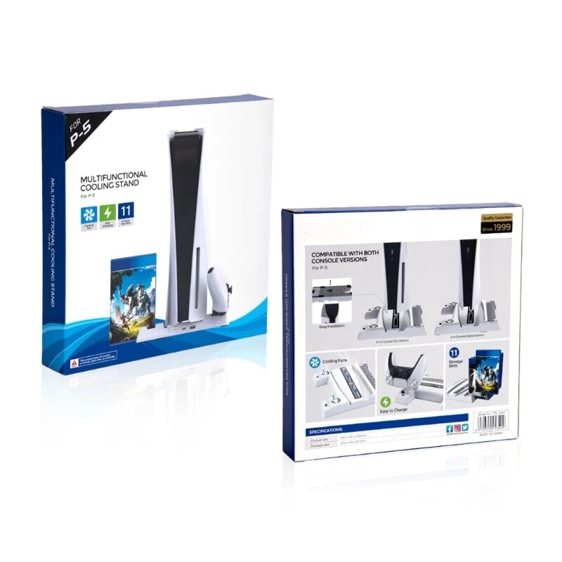 BASE DE CARGA VERTICAL Y VENTILADOR PARA PS5 Y PS5 DIGITAL EDICION - 6