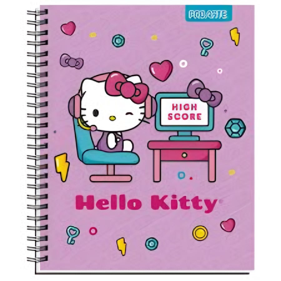 PACK X 10 CUADERNOS UNIVERSITARIOS PROARTE 100 HOJAS CUADRICULADOS HELLO KITTY - 9
