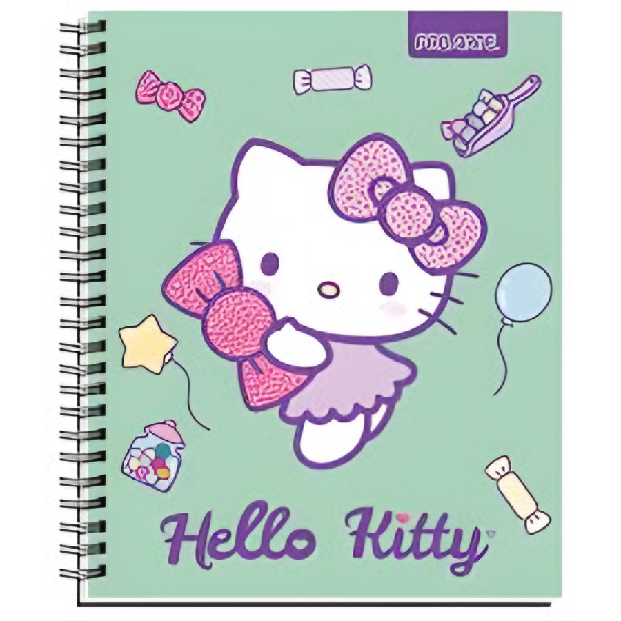 PACK X 10 CUADERNOS UNIVERSITARIOS PROARTE 100 HOJAS CUADRICULADOS HELLO KITTY - 3