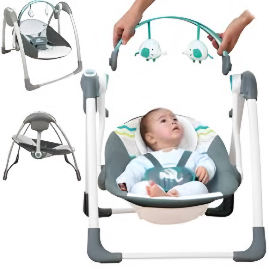 SILLA MECEDORA PARA BEBÉS RECLINABLE AJUSTABLE CON MÚSICA - 7