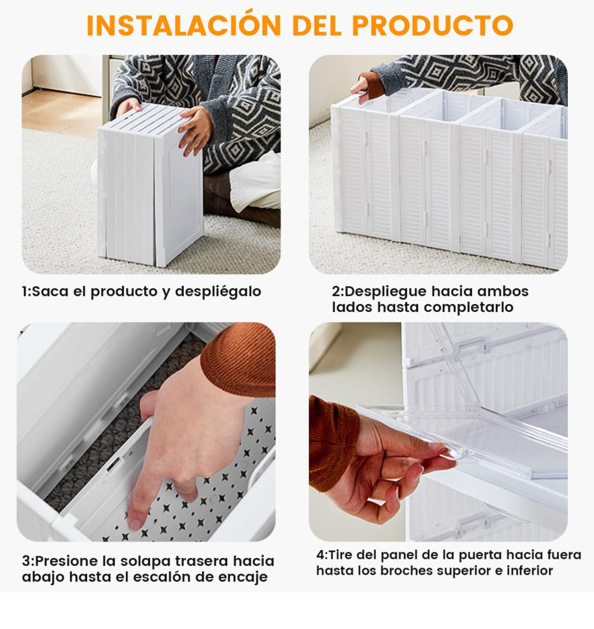ZAPATERO ORGANIZADOR CALZADO PLEGABLE 6 CAJONES ACRÍLICO - 5
