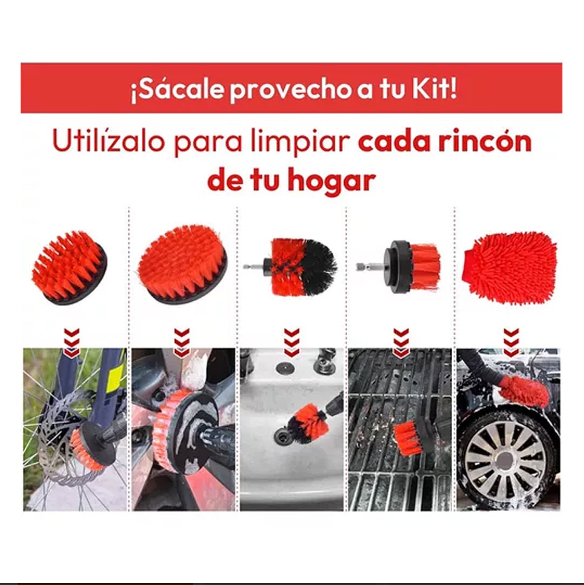 KIT DE LIMPIEZA PARA AUTOS EXTERIOR E INTERIOR SET 18 PIEZAS - 2