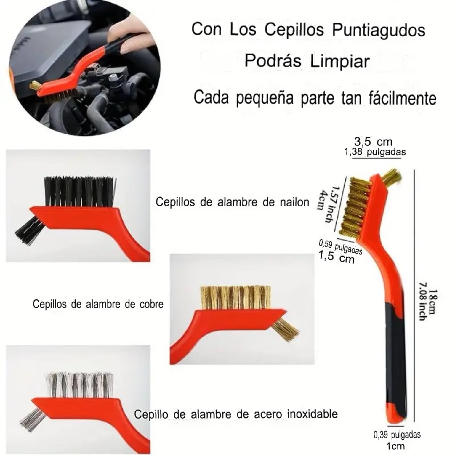 KIT DE LIMPIEZA PARA AUTOS EXTERIOR E INTERIOR SET 18 PIEZAS - 8