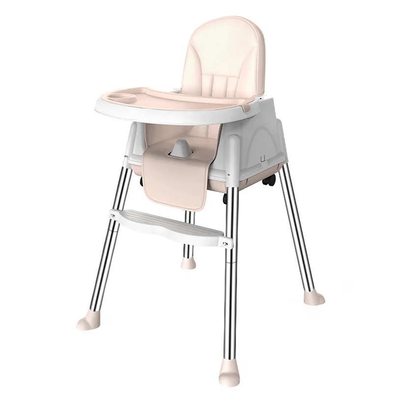 SILLA COMER BEBÉS PORTÁTIL AJUSTABLE 3 EN 1 BEIGE - 1