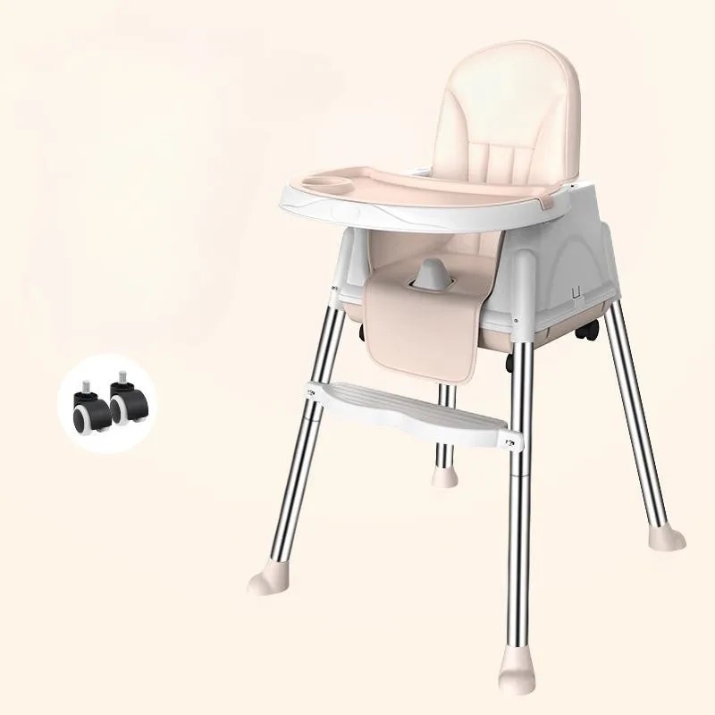 SILLA COMER BEBÉS PORTÁTIL AJUSTABLE 3 EN 1 BEIGE - 7