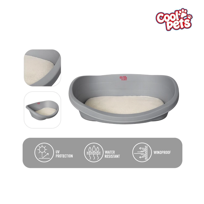 CAMA PERROS GATOS CP013 COOL PETS PLASTICA M CON COJIN 62X43X23 CM - 6