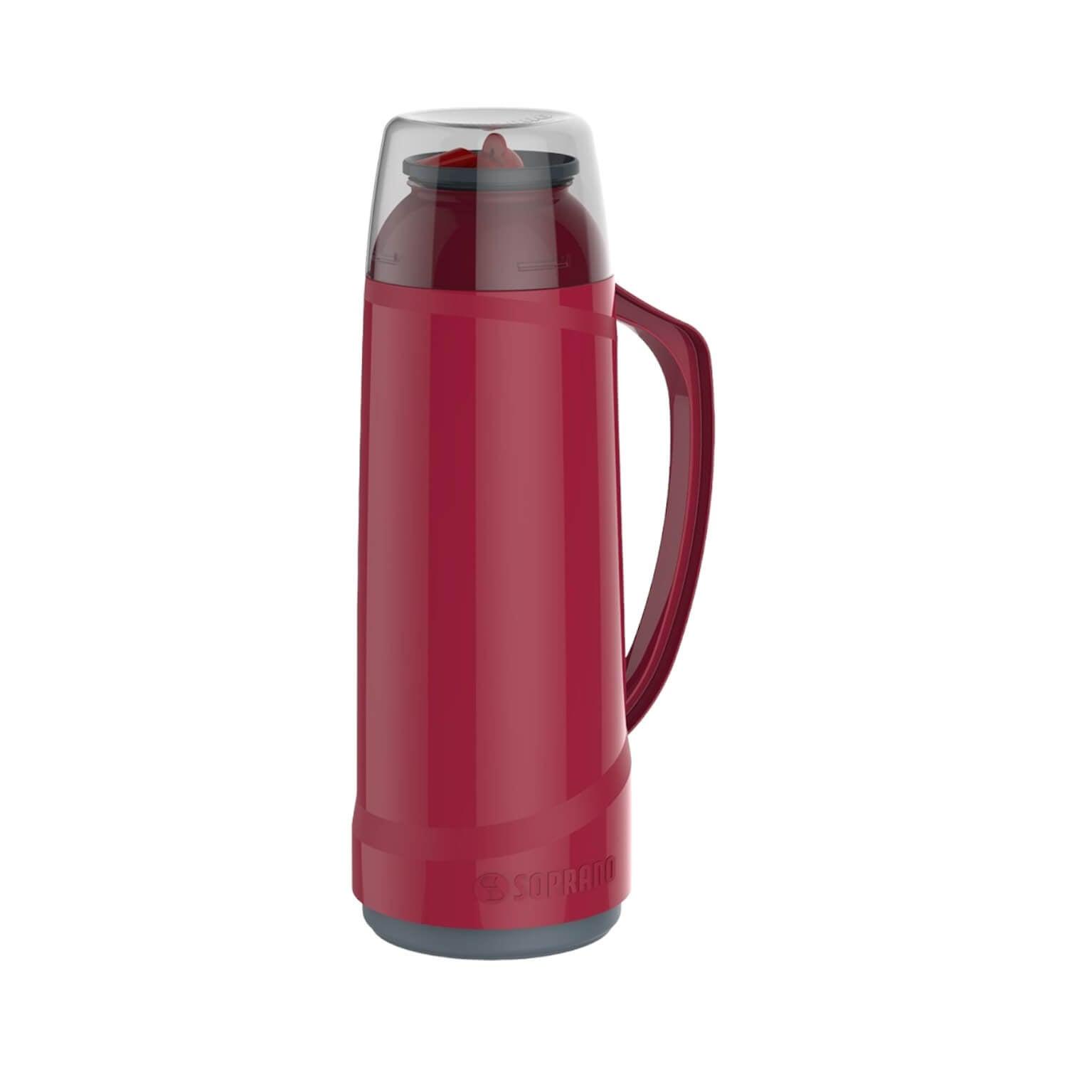 TERMO SOPRANO CON BOQUILLA 1 LITRO ROJO - 1