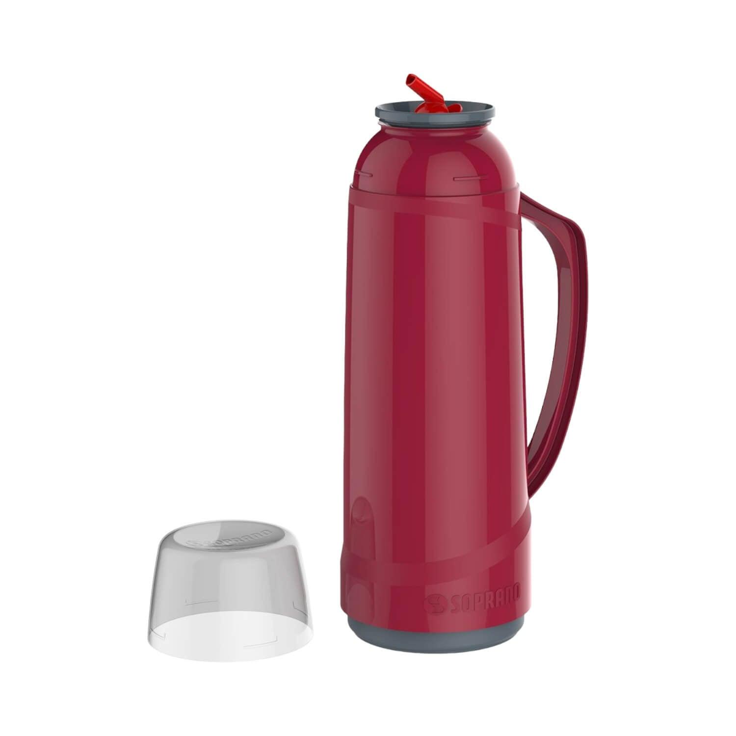 TERMO SOPRANO CON BOQUILLA 1 LITRO ROJO - 2