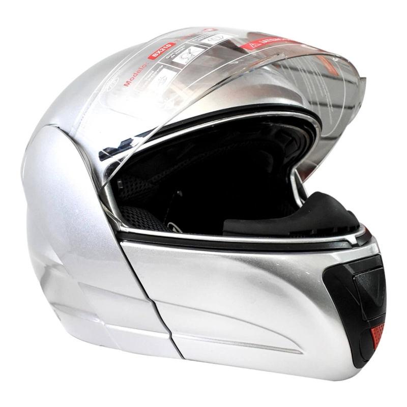 CASCO FULL FACE BX210 TALLA M SILVER BEX CERTIFICADO DOT - 6