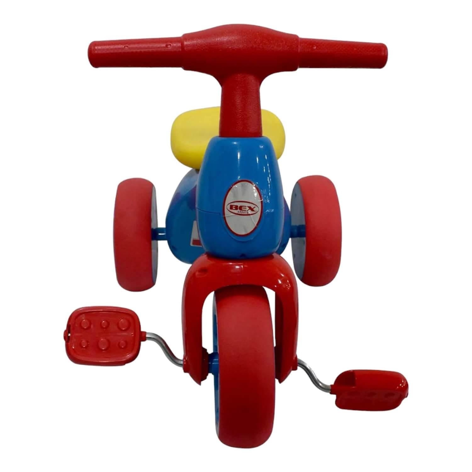 TRICICLO CORREPASILLO BEX ROD014 AZUL APRENDIZAJE CON PEDALES - 3