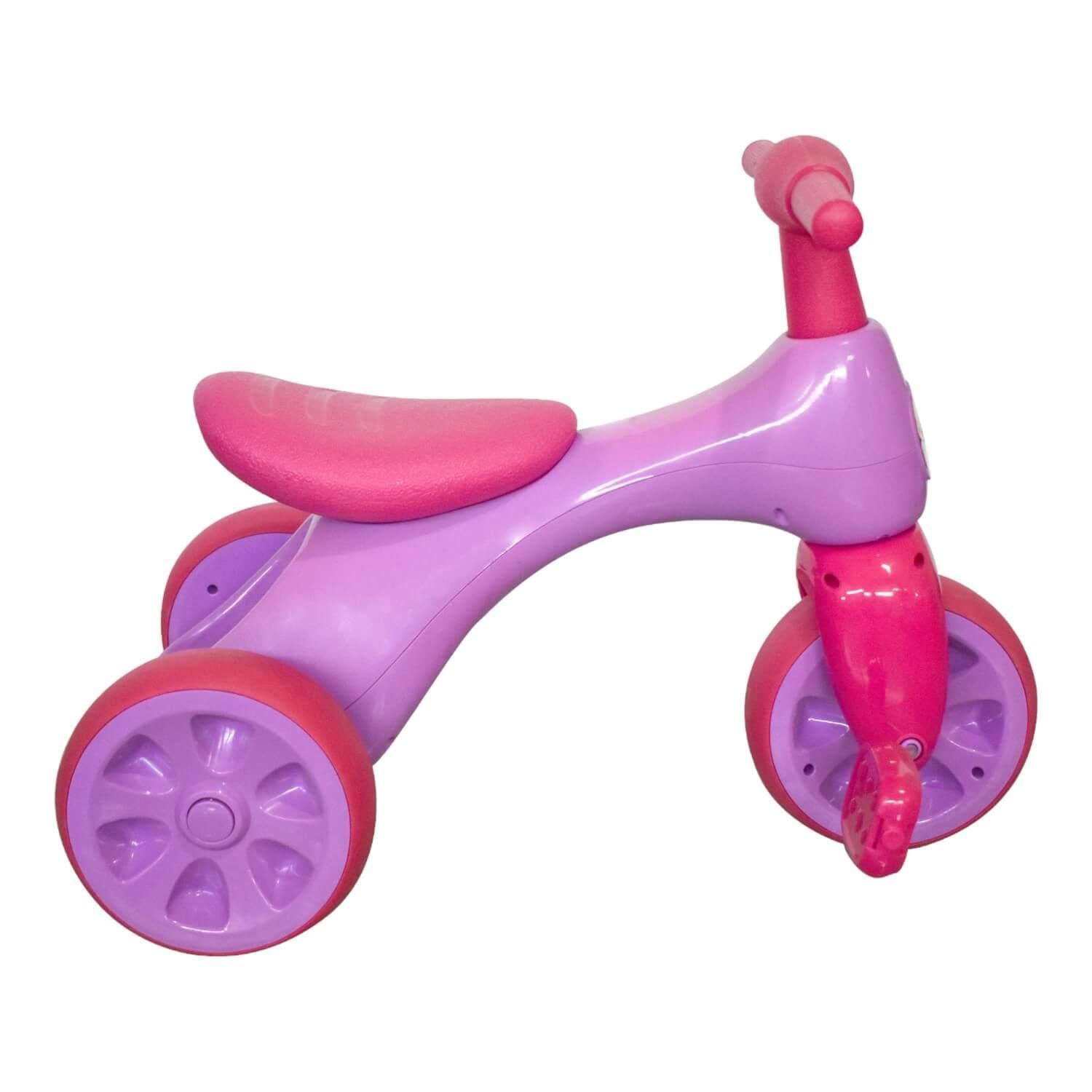 TRICICLO CORREPASILLO BEX APRENDIZAJE CON PEDALES ROSADO - 2