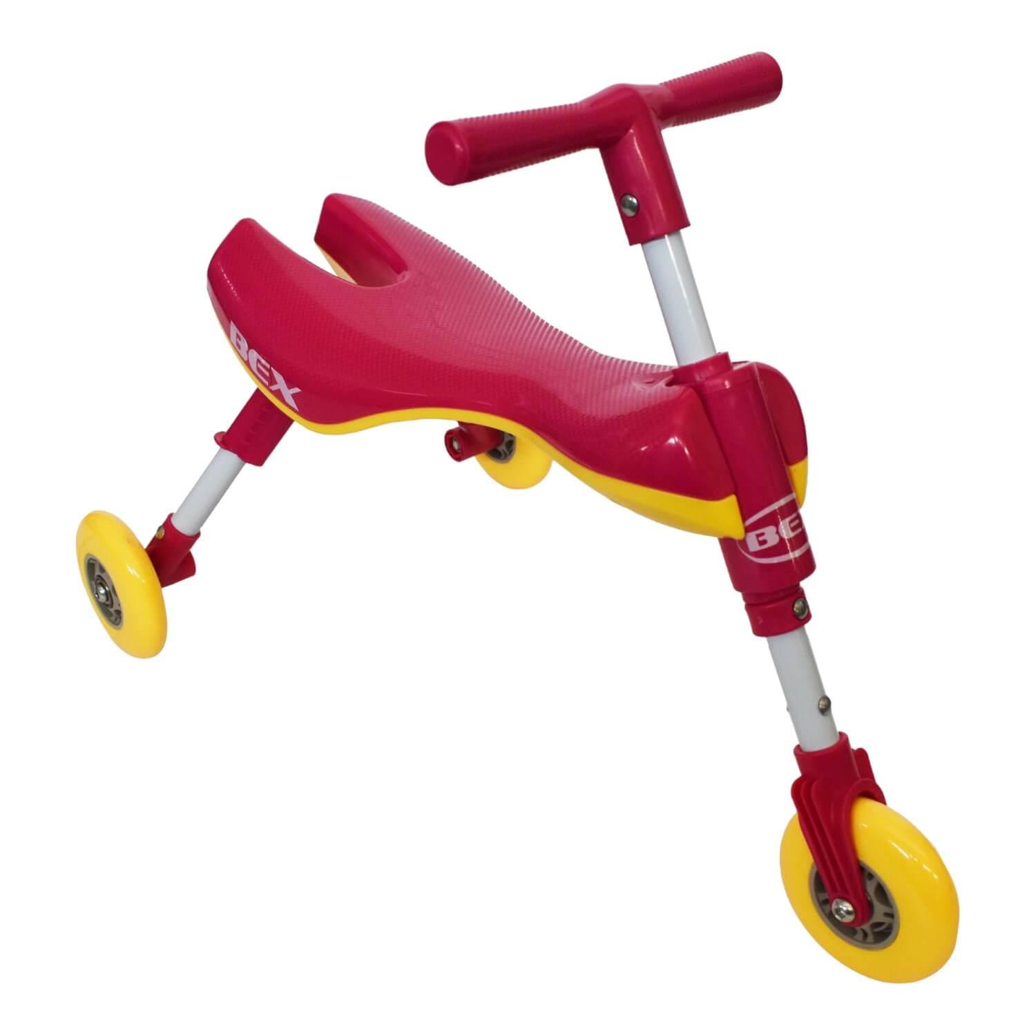 TRICICLO BEX ROD022 APRENDIZAJE PLEGABLE SIN PEDALES ROSADO - 1