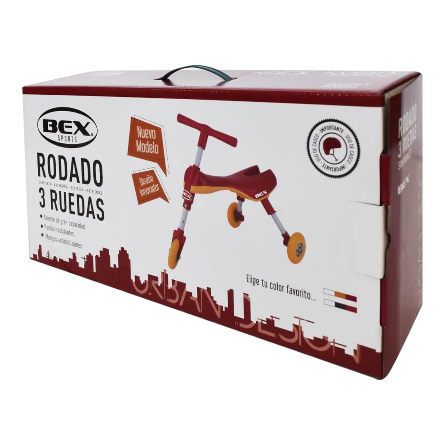 TRICICLO BEX ROD022 APRENDIZAJE PLEGABLE SIN PEDALES ROSADO - 3