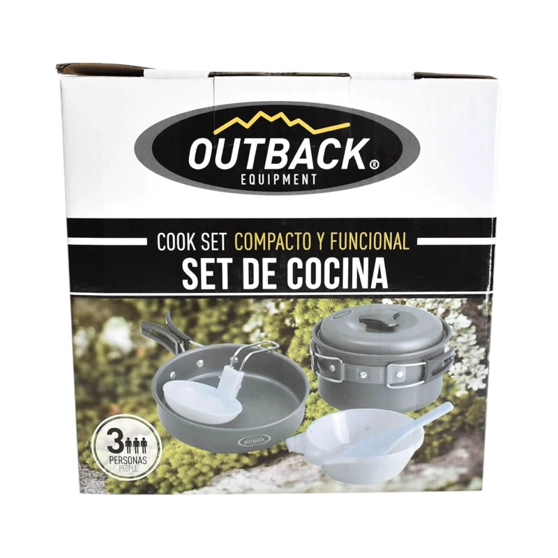 SET OUTBACK COCINA 3 PERSONAS ALUMINIO - 2