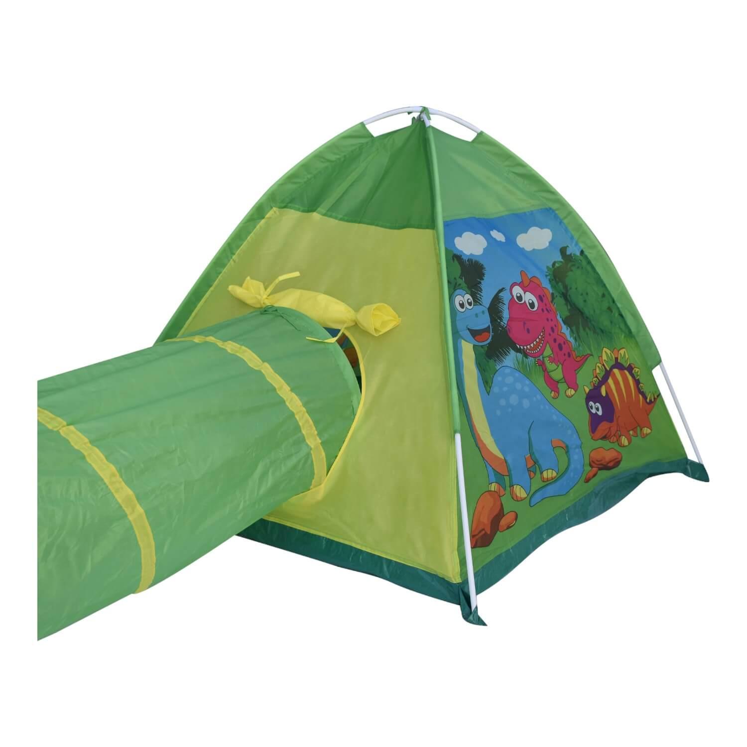 TIENDA CARPA TUNEL DINOSAURIO VERDE 170X112X94CM GAMEPOWER - 3