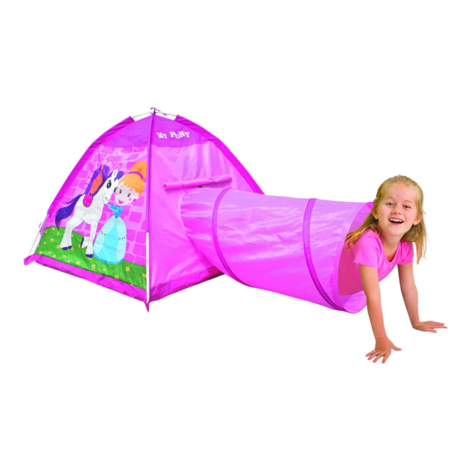 TIENDA CARPA TUNEL ROSADA NIÑA 170X112X94CM GAMEPOWER - 2