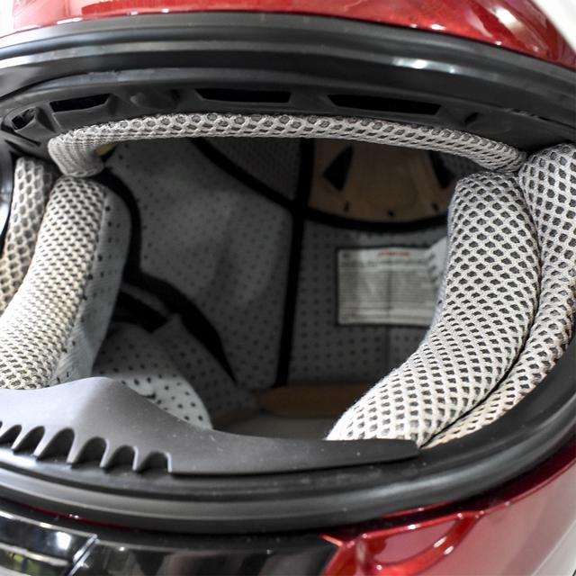 CASCO COMPLETO INTEGRAL CON VENTILACION TALLA L COLOR BURGUNDY - 2