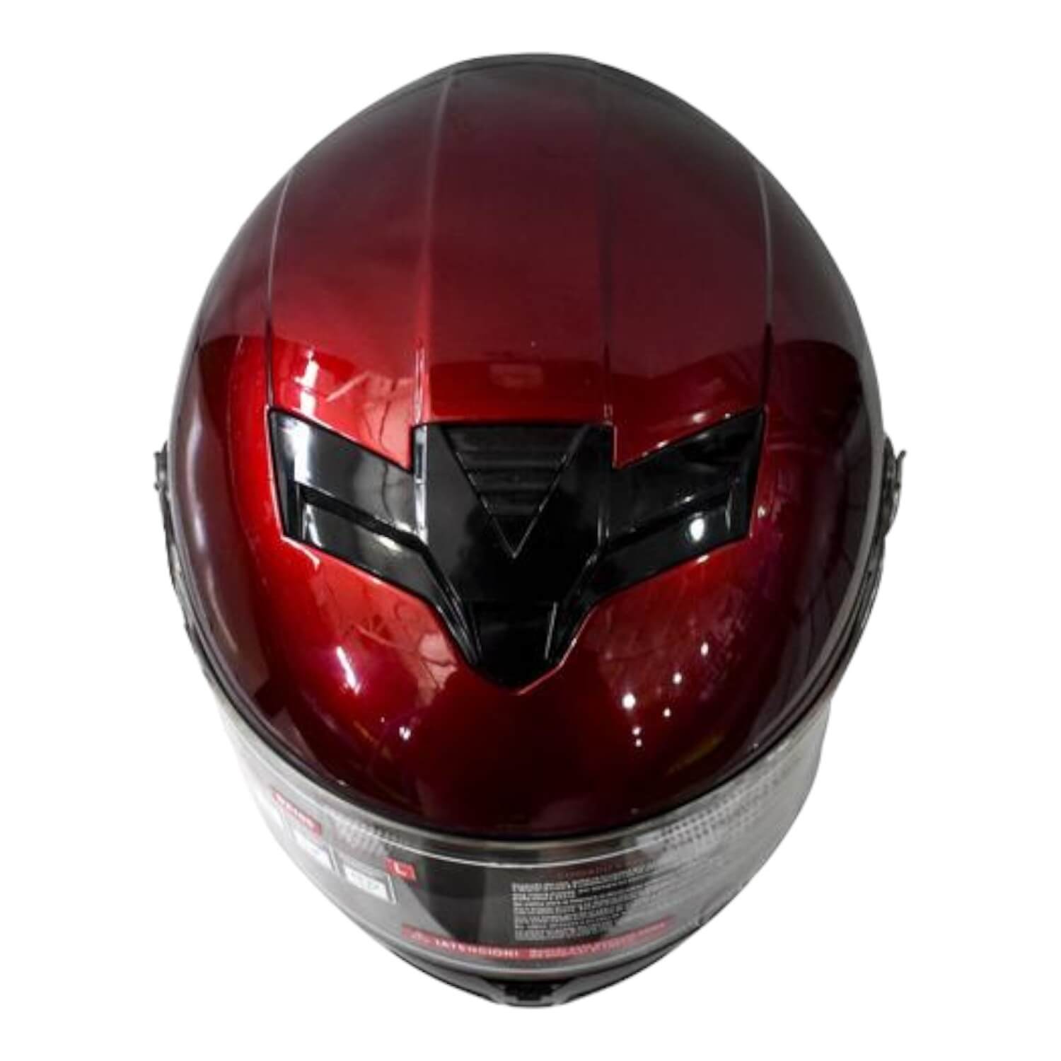 CASCO COMPLETO INTEGRAL CON VENTILACION TALLA L COLOR BURGUNDY - 4