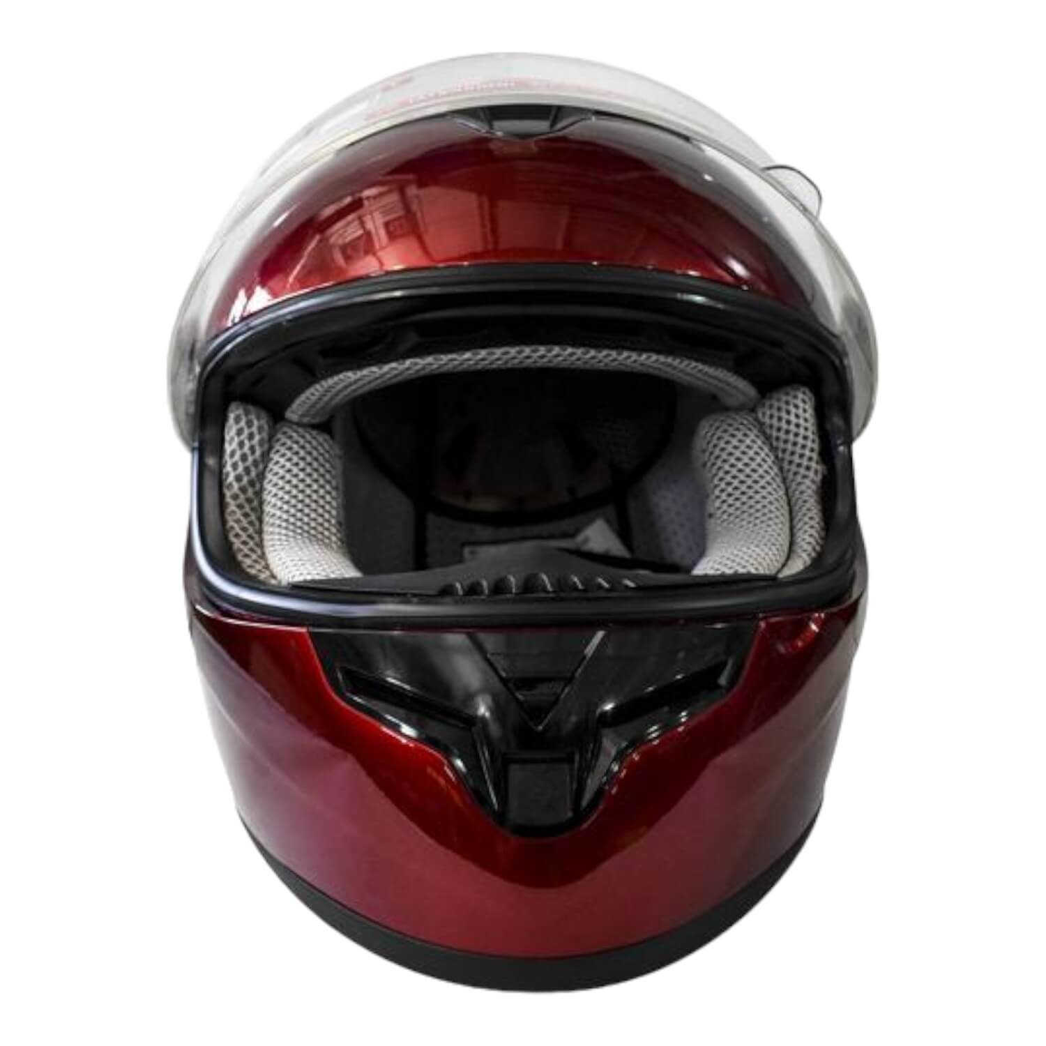 CASCO COMPLETO INTEGRAL CON VENTILACION TALLA L COLOR BURGUNDY - 5